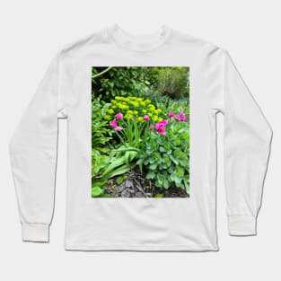 Flower bed with tulips Long Sleeve T-Shirt